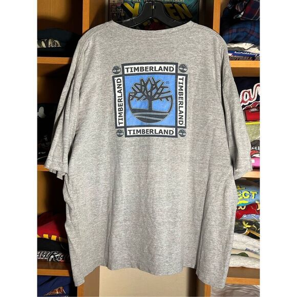 Vintage Y2K Timberland Double Sided Logo Tee - Picture 3 of 5